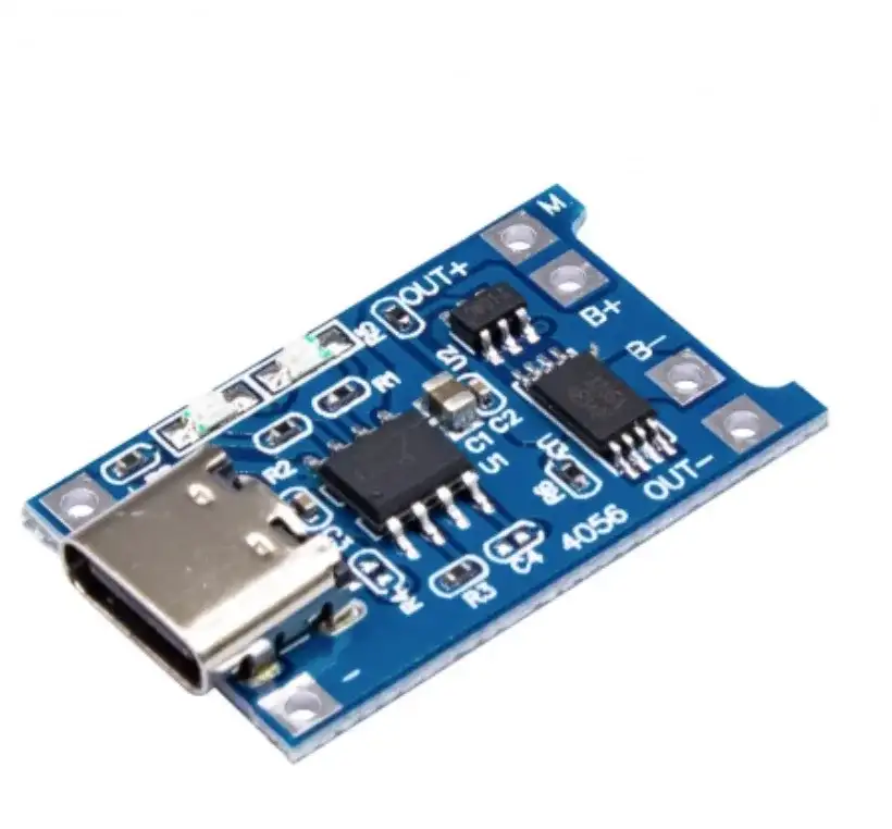 ماژول شارژر باتری لیتیومی 1 آمپر TP4056 دارای محافظ با ورودی USB TYPE-C